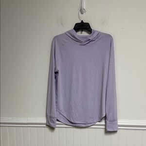 Swiss Alps Lavender Long Sleeve Women's Hooded Top Pullover Size Large